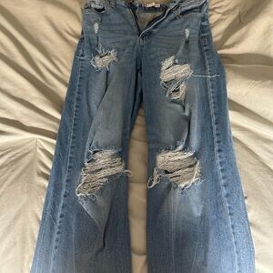SO Blue Boyfriend Distressed Jeans